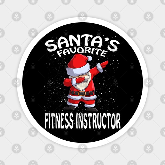 Santas Favorite Fitness Instructor Christmas Magnet by intelus